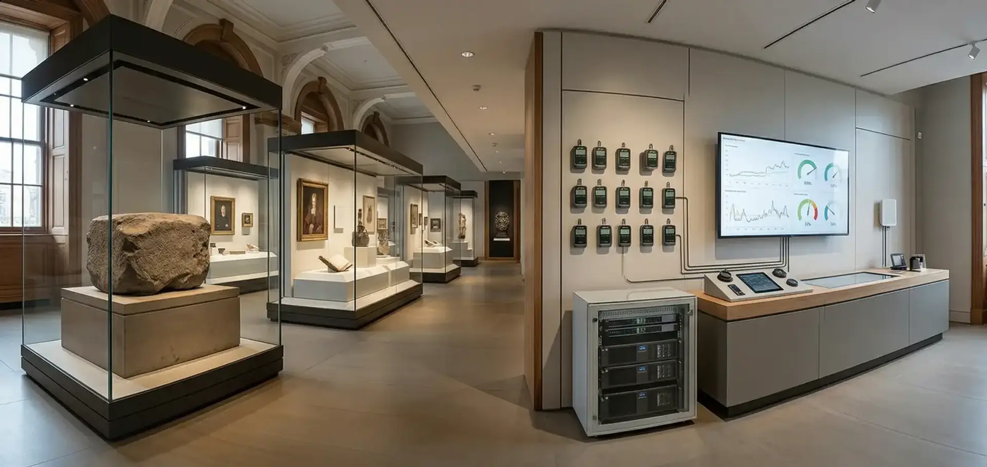 A grand neoclassical museum building of the kind whose collections and historic fabric Eltek environmental monitoring is trusted to protect