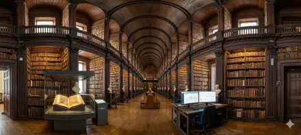 A heritage museum interior with displayed collections, an environment Eltek monitoring is trusted to protect