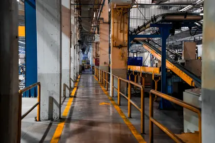 A manufacturing production environment where Eltek monitors conditions to protect quality